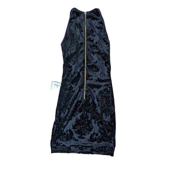 NWT B Darlin Juniors' Flocked Velvet Dress Size 3/4 - Picture 3 of 6